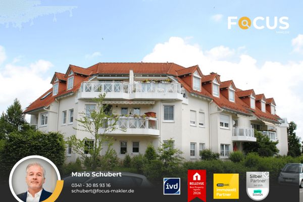Markkleeberg - Appartement de 2 pièces dans un cadre idyllique avec balcon, salle de bains avec lumière naturelle et place de parking