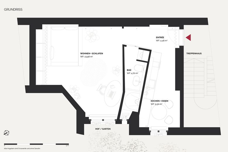 Provisionsfreies Designer-Mikro-Loft in Prenzlauer Berg – Saniert, bezugsfrei & Wertanlage – Grundriss