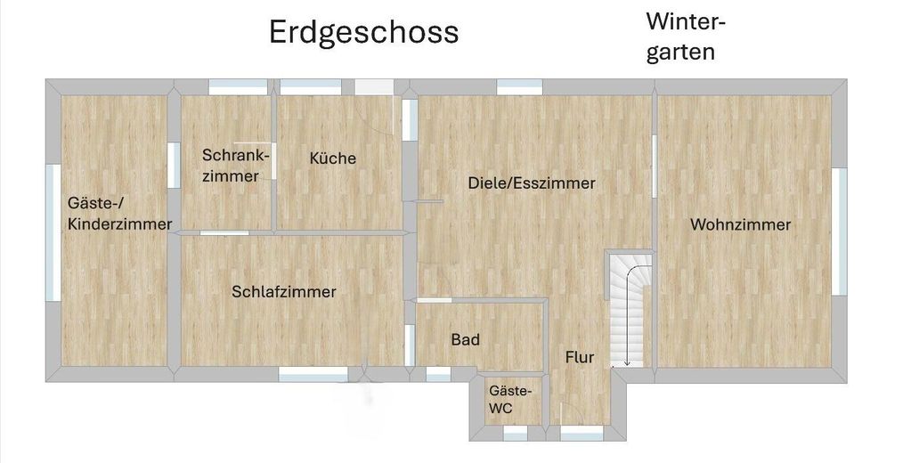 Elmshorn’da çok yönlü tek veya iki ailelik ev – Aile, home office veya kısmi kiralama için alan! – Grundriss EG