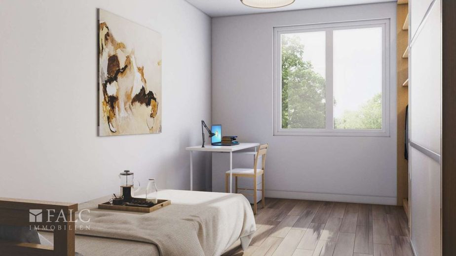 3 Zi.-Whg im OG mit Balkon / Grundriss variabel / mit Fahrstuhl – Beispiel Kinderzimmer