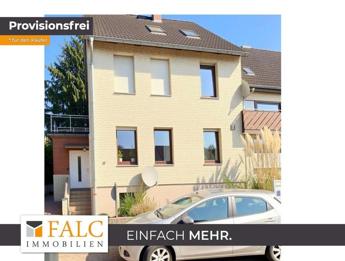 Provisionsfreie Doppelhaushälfte mit Garten u. Garage – Außenansicht