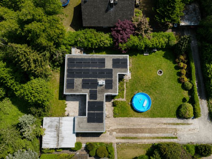 Modernes Bungalow mit ca. 200 m² Wohn- und Nutzfläche, Vollkeller und großem Grundstück in Glinde – Drohne oben
