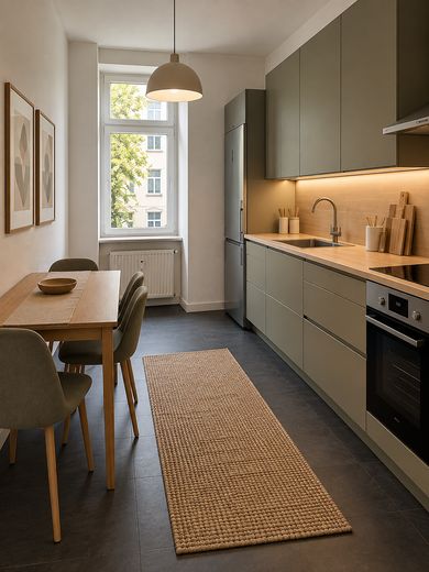 Appartement 2 pièces fraîchement rénové à louer – Küche