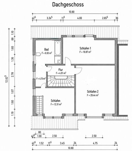 Haus in Bothfeld Nord / Isernhagen (Natur vor der Tür) – OG Grundriss