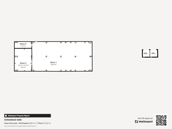 Provisionsfreie Halle mit ca. 450 m² Nutzfläche, variable Grundstücksgröße, Top-Lage in Schönebeck – Erdgeschoss