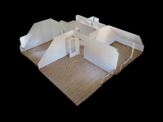 Appartement 3 pièces confortable avec salle de bains avec baignoire à Bielefeld-Mitte – 3D-Ansicht Grundriss