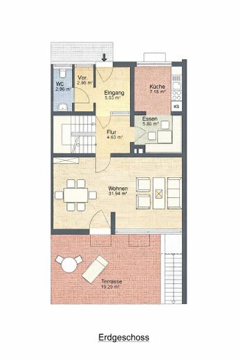 Krailling: Großzügiges Reihenmittelhaus + Garage (optional) – Foto 2