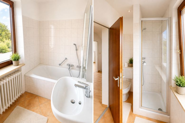Großzügiges Reihenmittelhaus in Eching- von privat – Badezimmer visualisiert