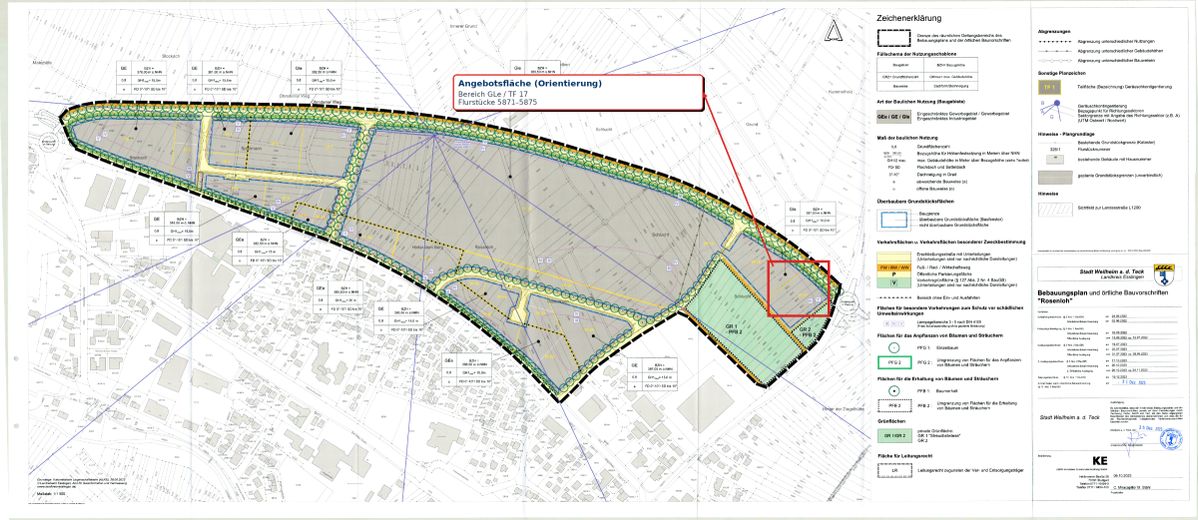 Industriefläche Rosenloh (Weilheim an der Teck) - 1.000-7.000 m² zur Miete oder Erbpacht ab Q1/2027 - Top A8-Anbindung – Rosenloh_Gesamtplan_markiert_final_v3_arrow_topleft_REGEN