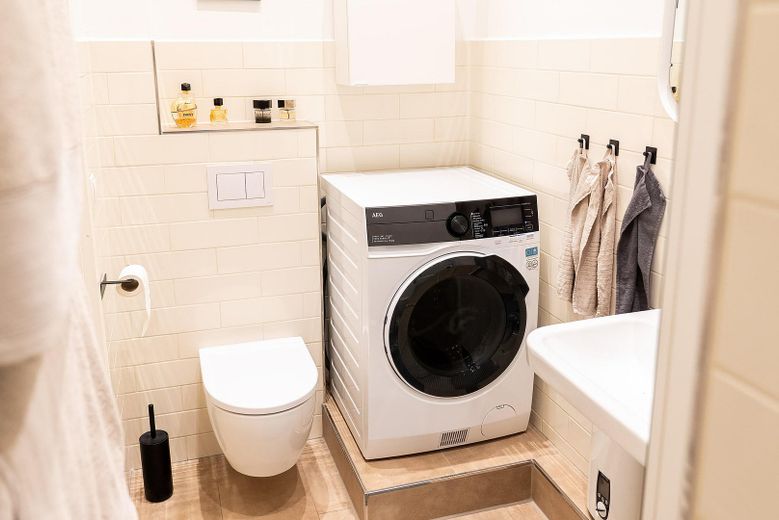 bijou ancien rénové directement au Hammer Park – Badezimmer Ansicht 2