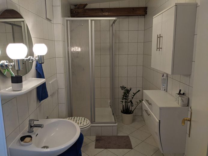 Stilvolle Altbau-Dachgeschoss 2-Zimmerwohnung mit Weitblick – Bad
