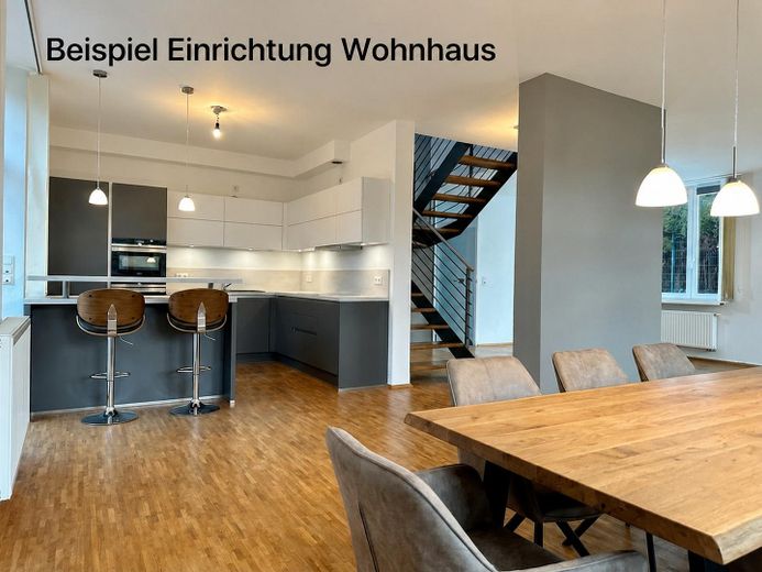 Modernes Wohnhaus mit separater Gewerbeeinheit in ruhiger Citylage – Beispiel Einrichtung