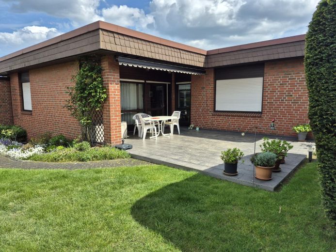 Gepflegter Bungalow mit Einliegerwohnung auf Erbpacht-Grundstück in Alt-Marl ohne Maklergebühren – Terrasse nach Südwesten