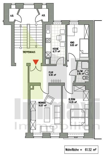 PLAGWITZ + 3 ZIMMER WOHNUNG + NEU SANIERT + AB SOFORT – Grundriss