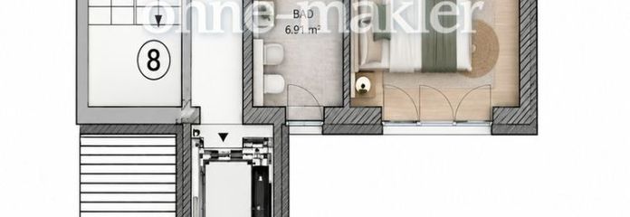 Abitare con ASCENSORE Appartamento ristrutturato di 2 locali con ampio balcone/doccia moderna/cucina integrata/accesso senza barriere