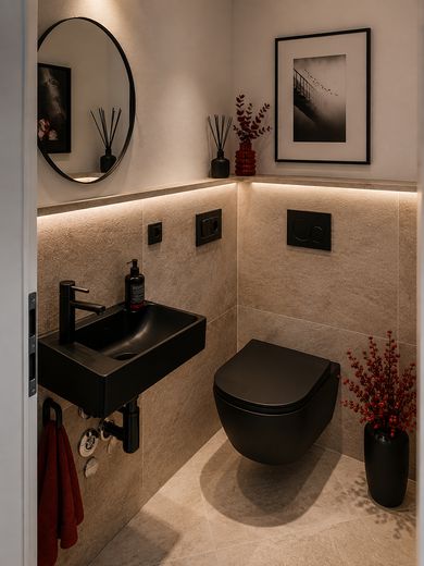 Architektur trifft Lebensqualität – Ihr exklusives Penthouse in Brunnthal/OT Faistenhaar – Gäste WC