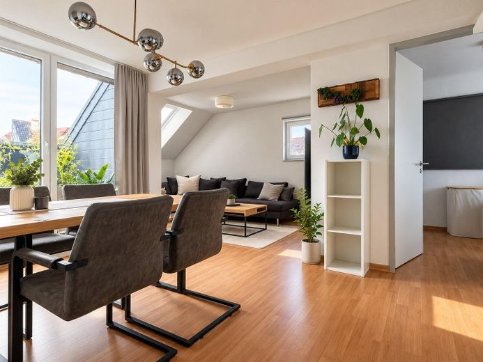 Bellissimo appartamento mansardato di 3 locali con balcone esposto a sud nella Südstadt – Cercasi subentrante dal 01.12. – Wohnzimmer