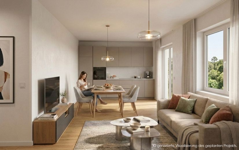 Nur noch 2 Einheiten im Projekt: Neubau-Erstbezug mit Balkon & Stellplatz – Offener Wohn-/Essbereich