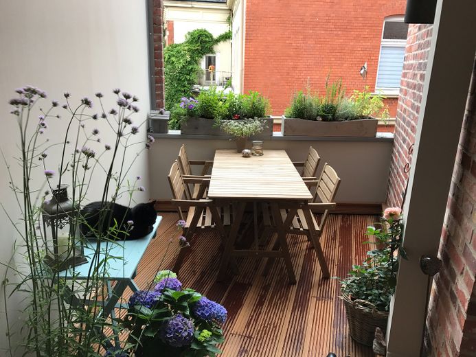 Loftwohnung im Wasserviertel Lüneburg mit Blick auf die Ilmenau – Terrasse