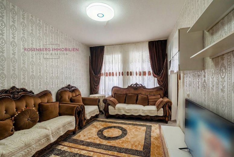 Charmante 3-Raumwohnung mit Balkon im beliebten Stadtteil Möckern! – Immobilie in Leipzig zu verkaufen_3 Raumwohnung_Rosenberg Immobilien Leipzig_Wohnzimmer