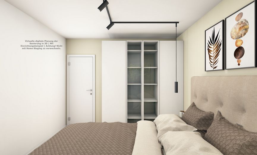 Schlafbereich & Stauraum Visu