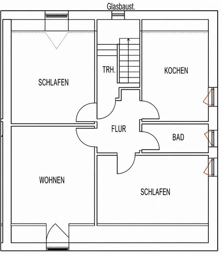 3-Zimmer | Hell | Erstbezug | Neue EBK | Stellplatz – Grundriss