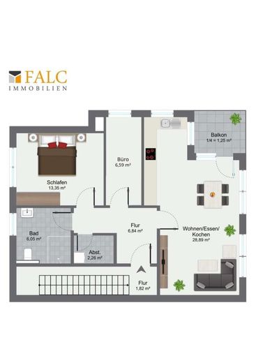 Einziehen &amp; wohlfühlen: Moderne Wohnung mit Balkon und energetischen Bestwerten in Laggenbeck – Grundriss