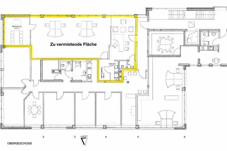 Moderno e attraente spazio ufficio nella zona sud-ovest di Maintal, ca. 140mq – Nicht dargest.: 2. WC, 2. Besp