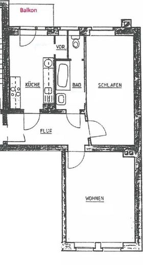 Großzügige 2-Zimmer mit Laminat, Wanne und Balkon in zentraler Lage! EBK mgl. – sb4.008_z