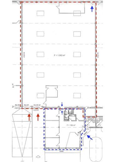 Grundriss Halle mit Büro