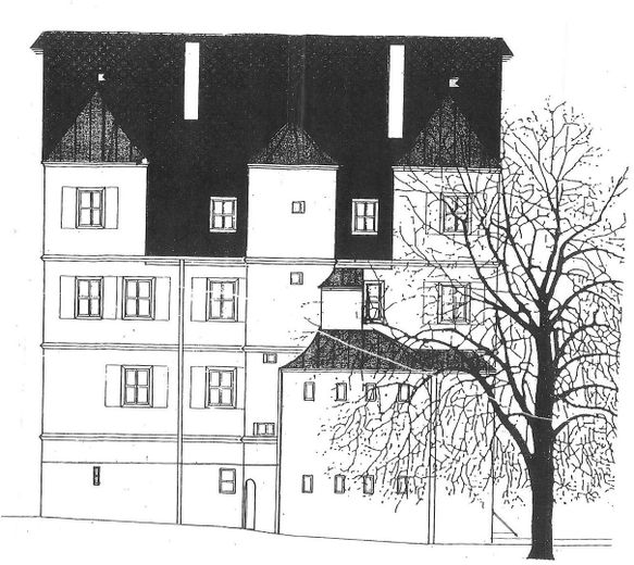 Tucherschloss Feucht im Nürnberger Land – Ansicht - West