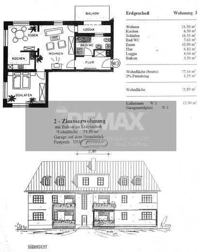 2 Zimmer Erdgeschosswohnung -  Einmaliges Rendite Objekt im Franz Klinkert Haus – Grundriss