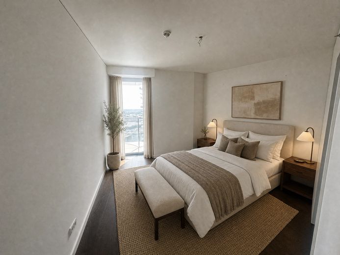 Skyline Living volledig gemeubileerde 4-kamerresidentie met balkon, conciërge & parkeerplaats – Foto 2