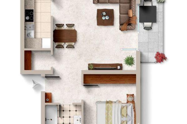 Encanto acogedor: luminoso apartamento de 2 habitaciones con cocina equipada, balcón y plaza de aparcamiento