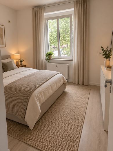 Przestronne, gruntownie wyremontowane mieszkanie 5-pokojowe z balkonem i ogrodem – Schlafzimmer 1