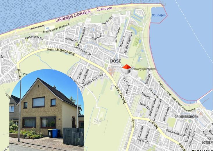 Nordsee-Lage in Cuxhaven-Döse - 
Haus mit 170 m² und großem Potenzial – Exposé Startbild