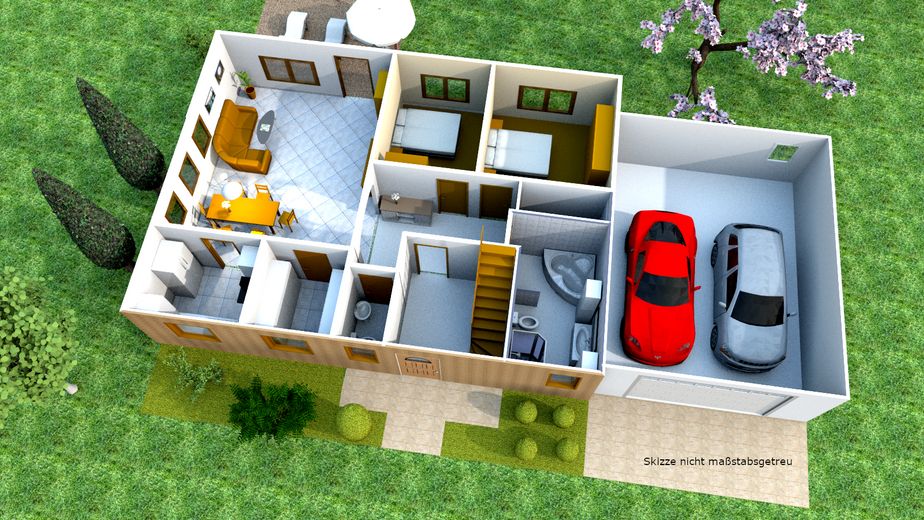 Einfamilienhaus in ruhiger Wohnlage mit Ausblick (Ohne Provision) – Grundriss EG