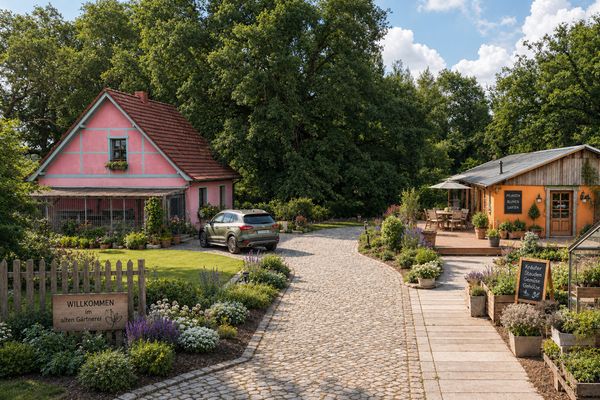 Ehemalige Gärtnerei mit Wohnhaus am Waldrand in Dessau-Kochstedt
