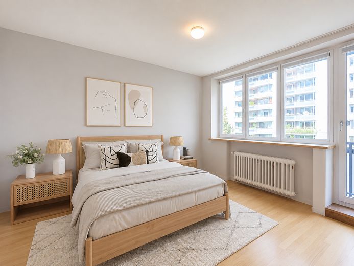 Großzügige Dachterrassenwohnung mit zusätzlichem Balkon in Haar – großes Schlafzimmer
