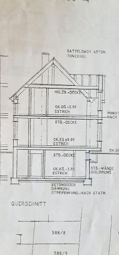 Modernes Einfamilienhaus – Schnitt