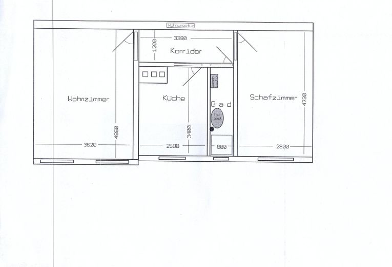 Grundriss der Wohnung