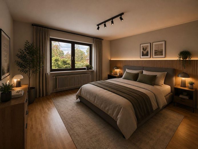 Schlafzimmer KI eingerichtet