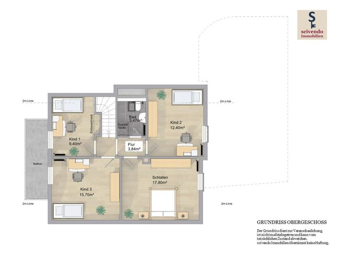 Charmantes Haus. Kernsaniert. Guter Preis. – 13-Grundriss Obergeschoss