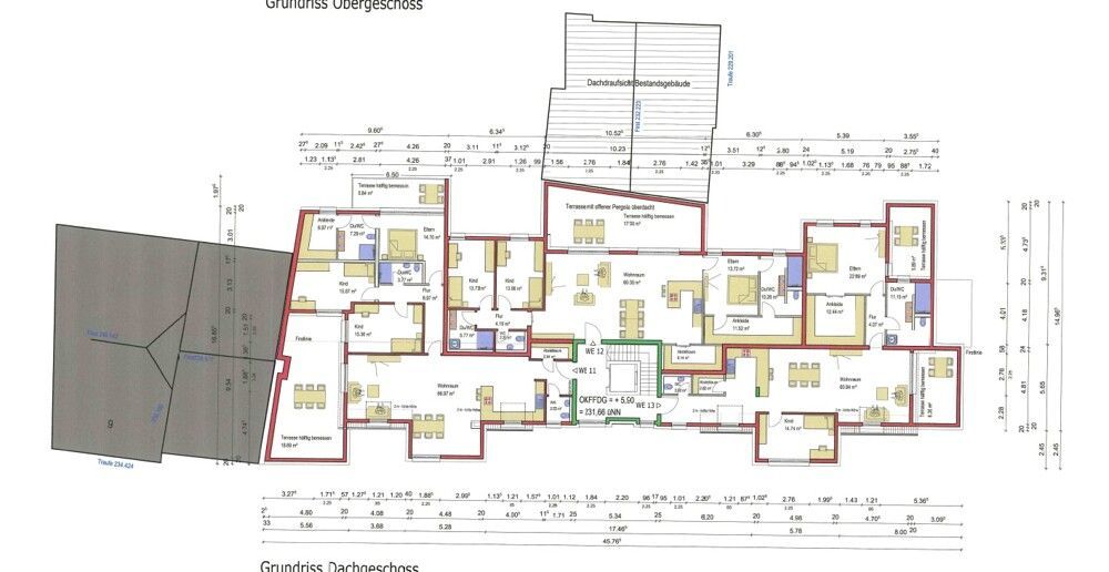Grundstück mit Baugenehmigung  / 13-Parteien MFH nahe Trier und Luxemburg – Grundriss Dachgeschoss