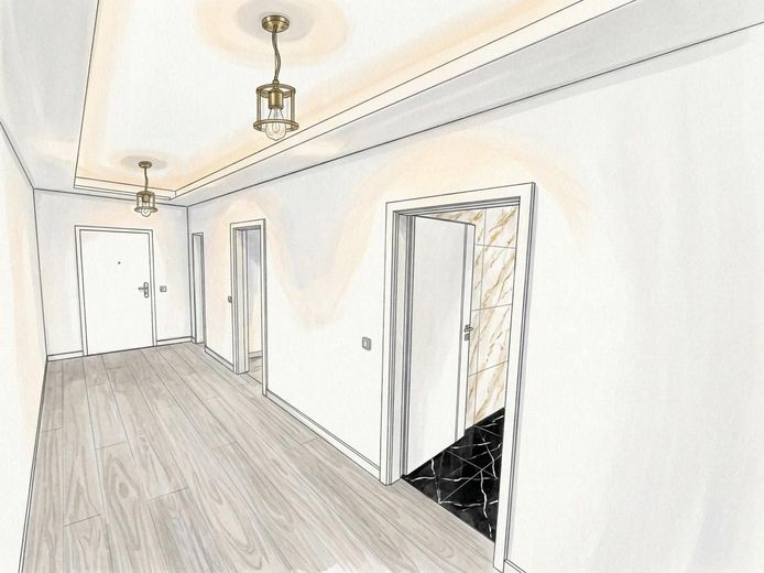 Appartamento di 5 locali recentemente ristrutturato sul Kaßberg – Blick Richtung Eingang