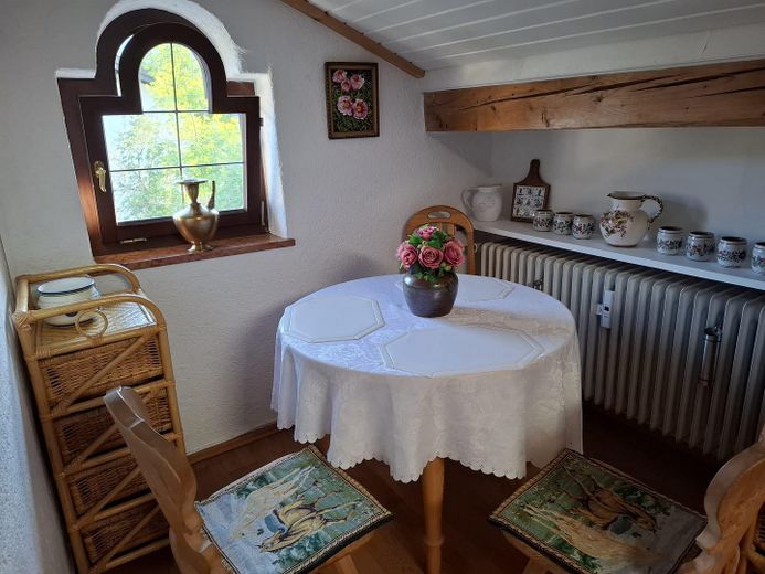 Möbliertes 1 Zimmer Appartment mit Bergblick – Wohnraum
