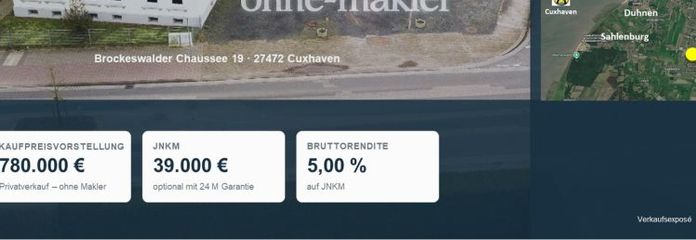 Provisionsfrei: Voll vermietetes Wohn-/Gewerbeobjekt in Cuxhaven – 1.833 m² Grundstück