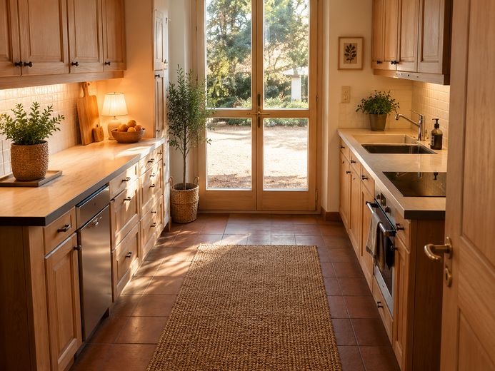 Einfamilienhaus mit 1.600 qm großem Grundstück; Privatverkauf - faires Angebot willkommen – Küche EG - Zugang Terrasse