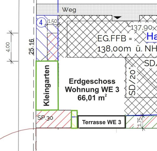 Wohnung und Terrasse