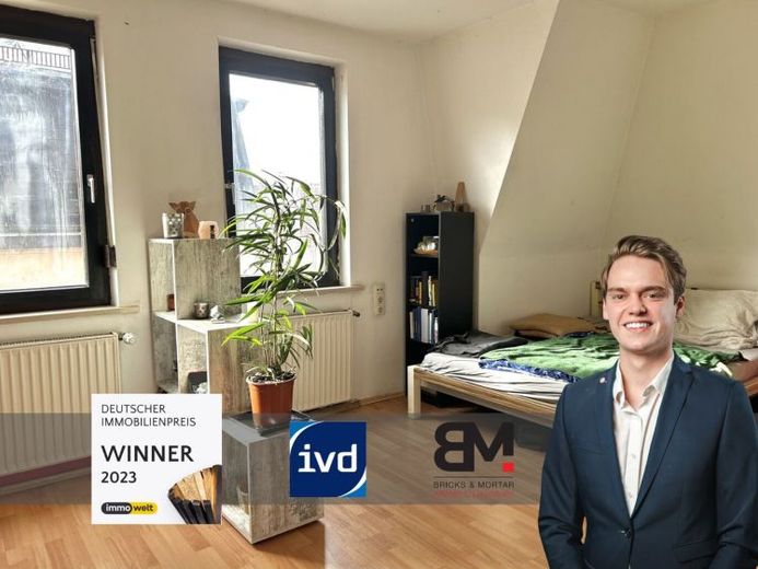 Vermietete 1,5-Zimmer-Wohnung in Augsburg nahe Wertach mit Holzofen | 35 m² – Foto 1